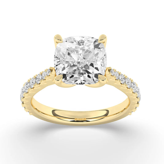 FR2976 Cushion brilliant 0.50ct D VVS2 Yellow Gold