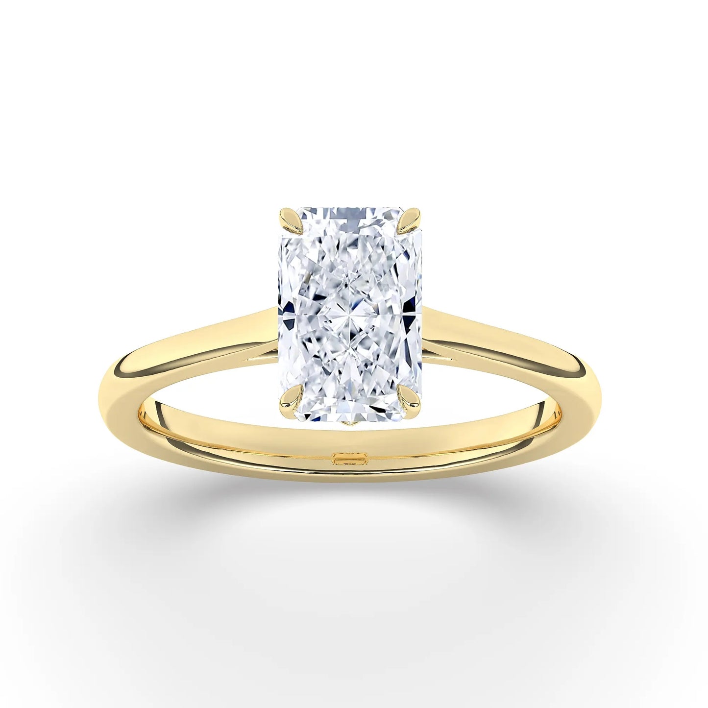 FR2963 Radiant Cut 0.50ct D VVS2 Yellow Gold