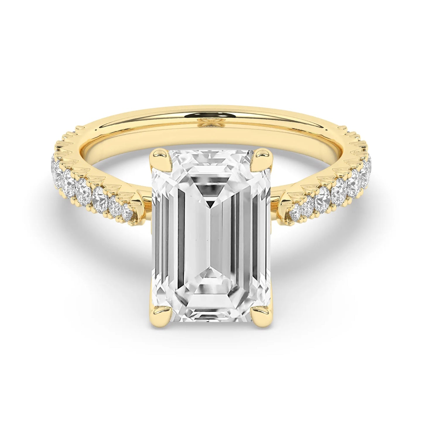 FR2976 Emerald cut 0.50ct D VVS2 Yellow Gold