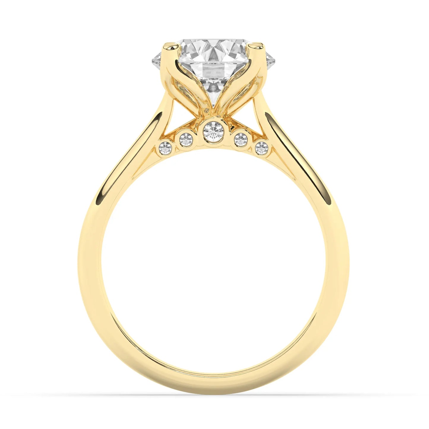 FR2962 Round Briliant 0.50ct D VVS2 Yellow Gold