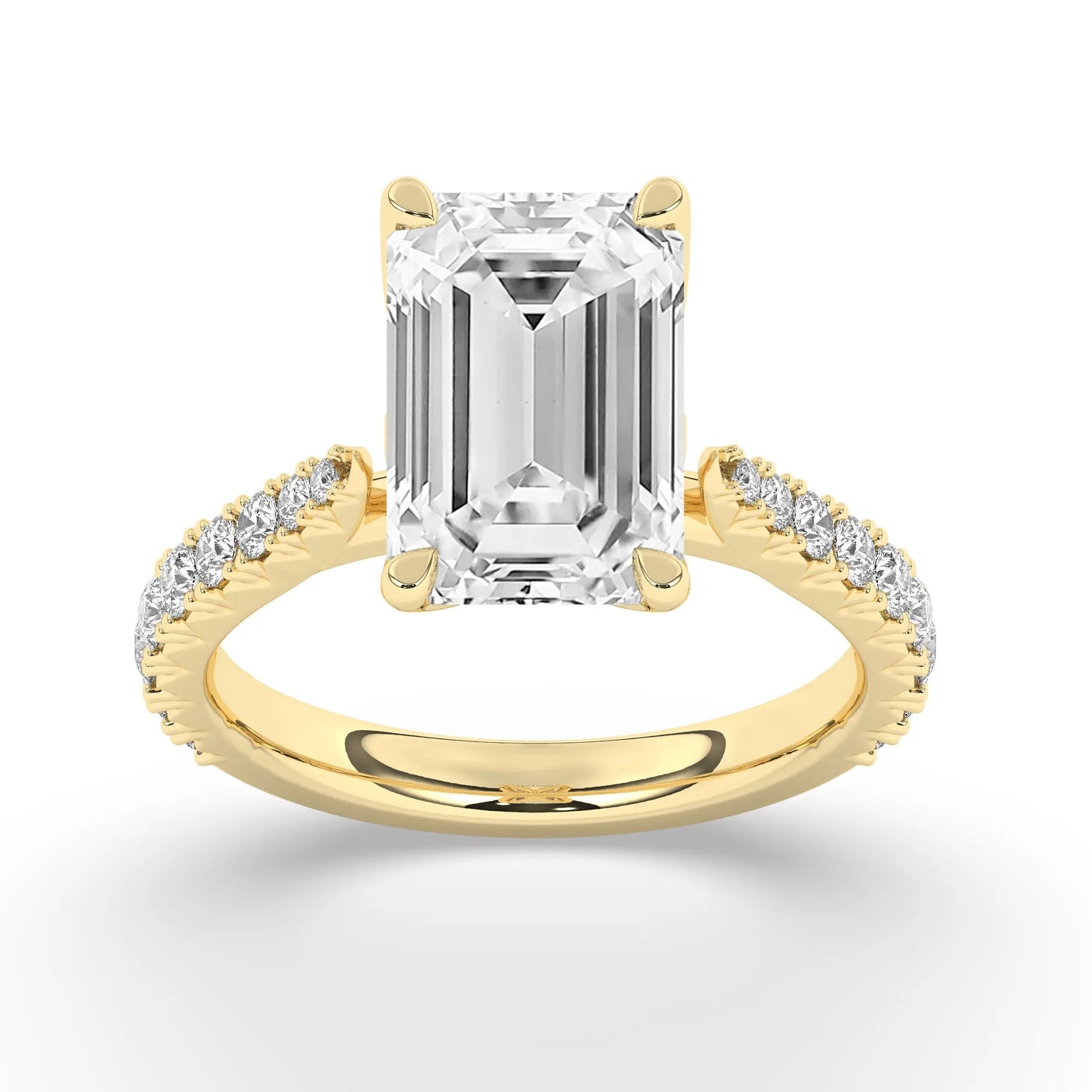 FR2976 Emerald cut 0.50ct D VVS2 Yellow Gold