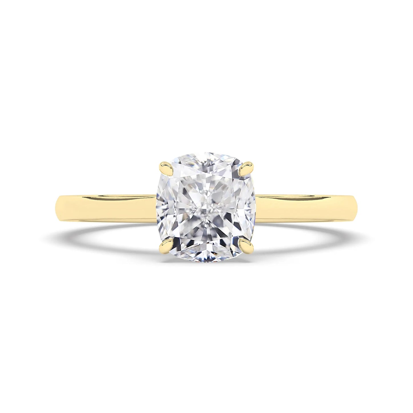 FR2963 Cushion Cut 0.50ct D VVS2 Yellow Gold