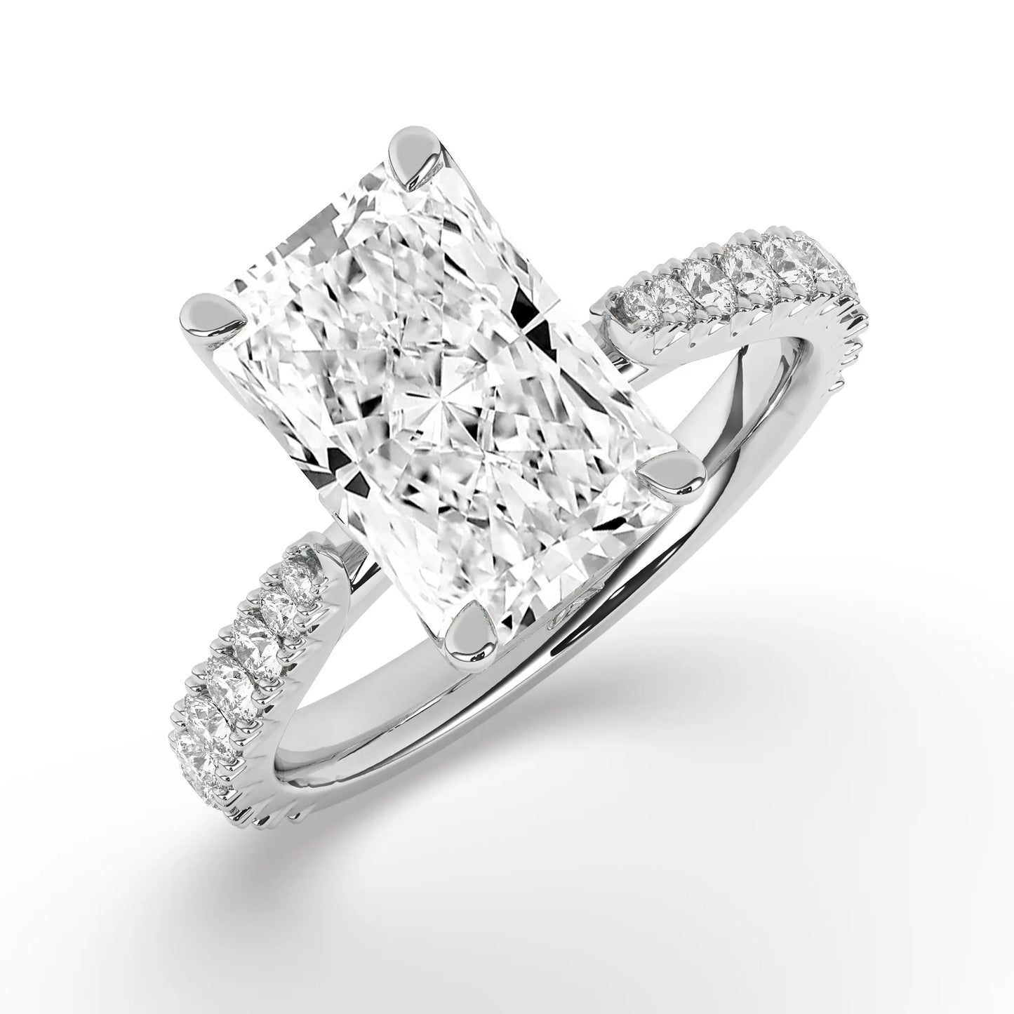 FR2976 Radiant cut 0.50ct D VVS2 White Gold