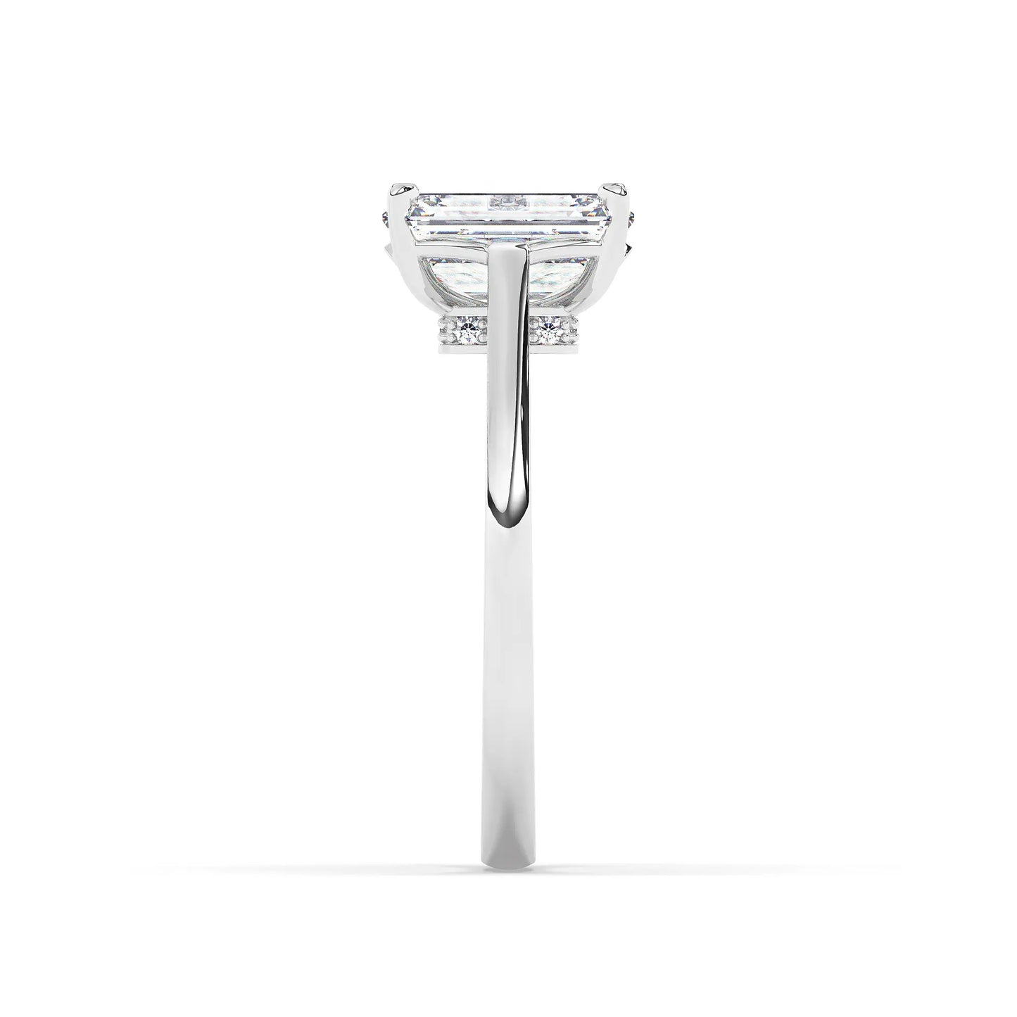 FR2963 Emerald Cut 0.50ct D VVS2 White Gold