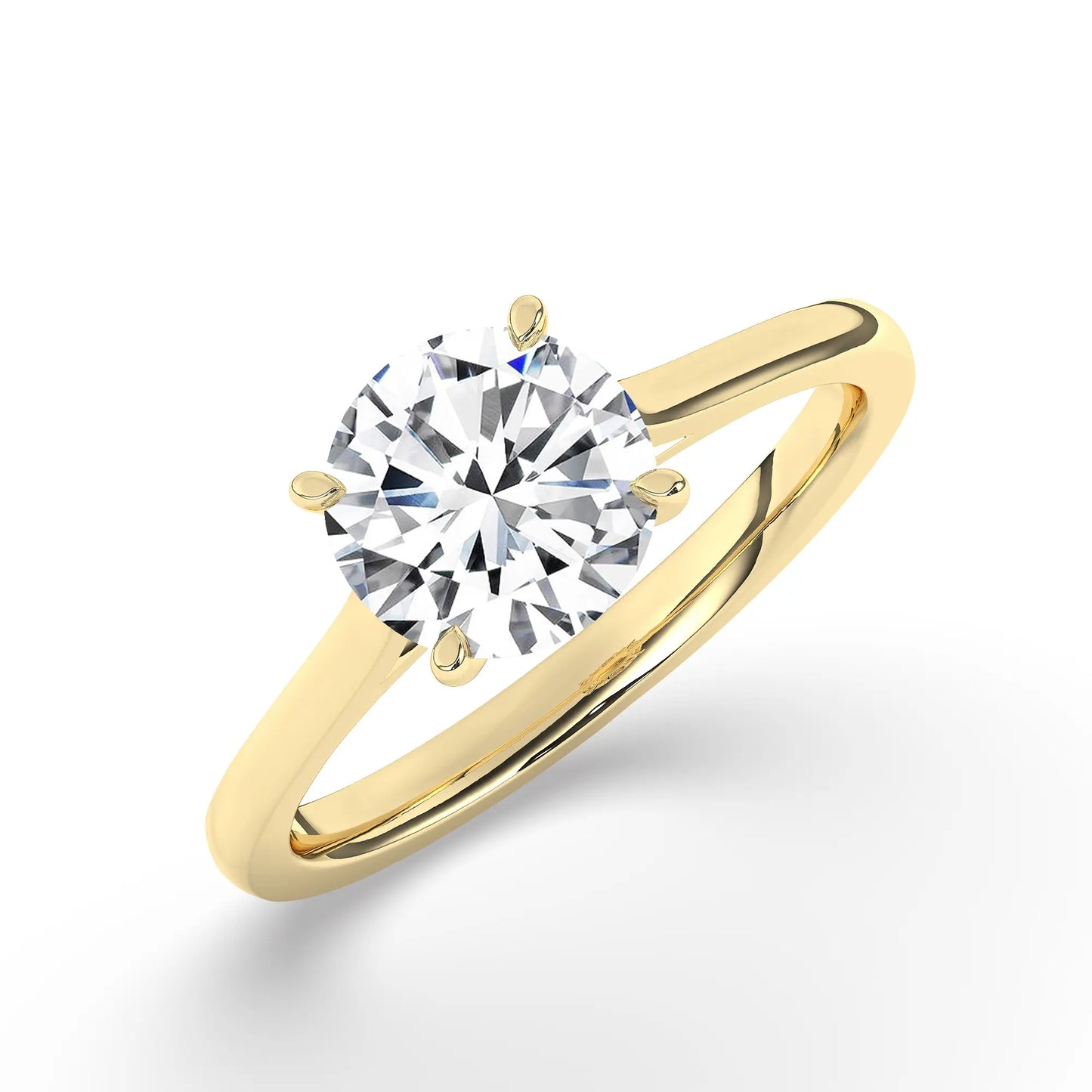 FR2963 Round Briliant 0.50ct D VVS2 Yellow Gold