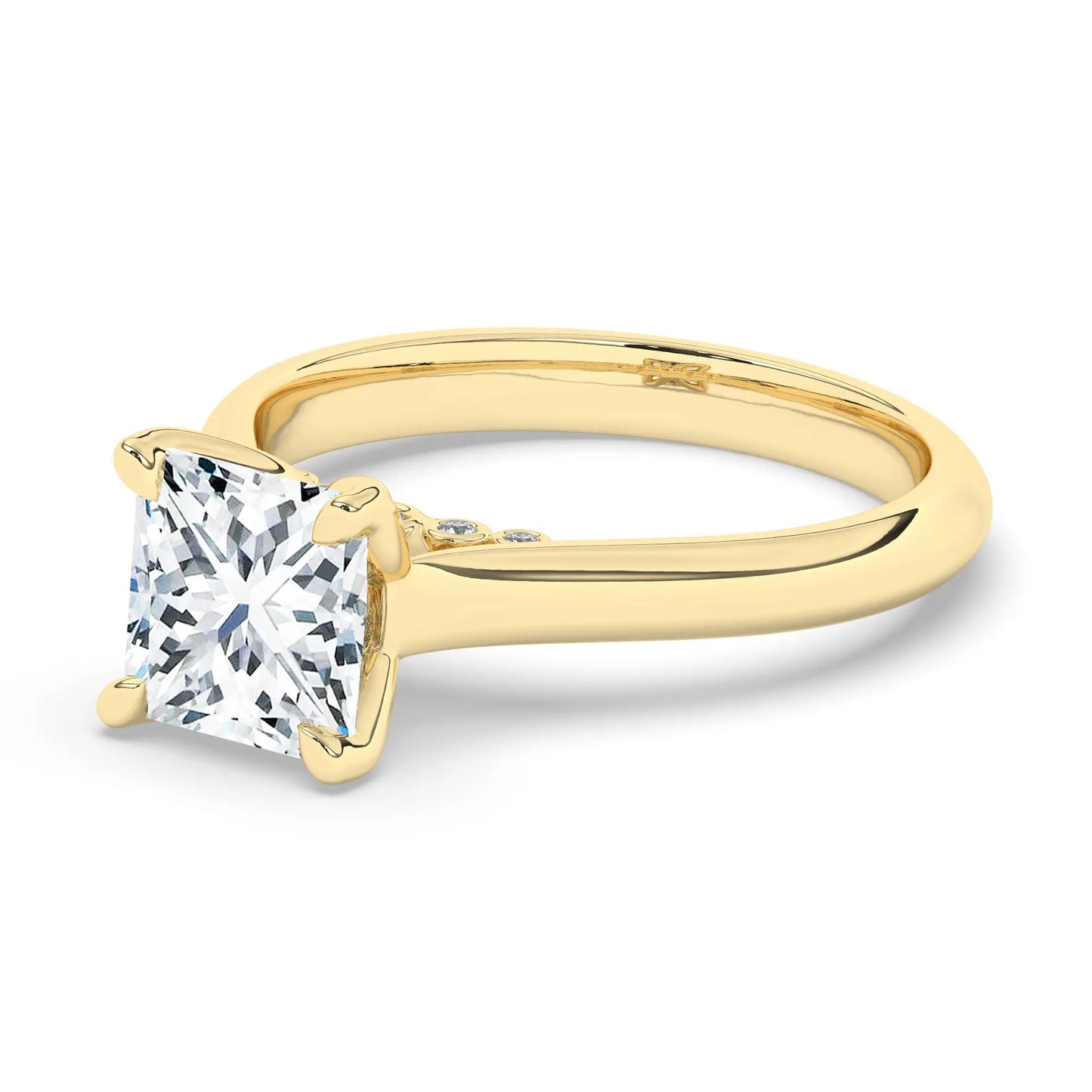 FR2962 Princess 0.50ct D VVS2 Yellow Gold