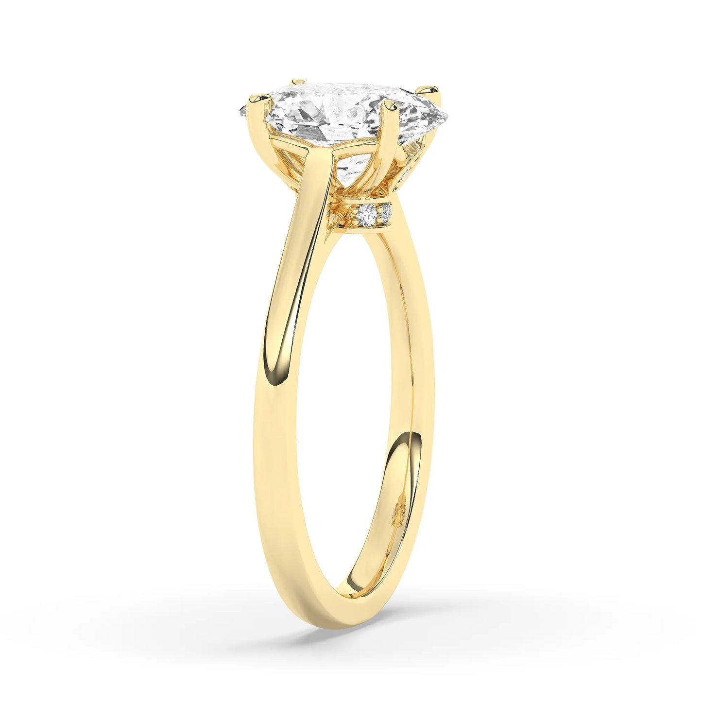 FR2963 Oval cut 0.50ct D VVS2 Yellow gold