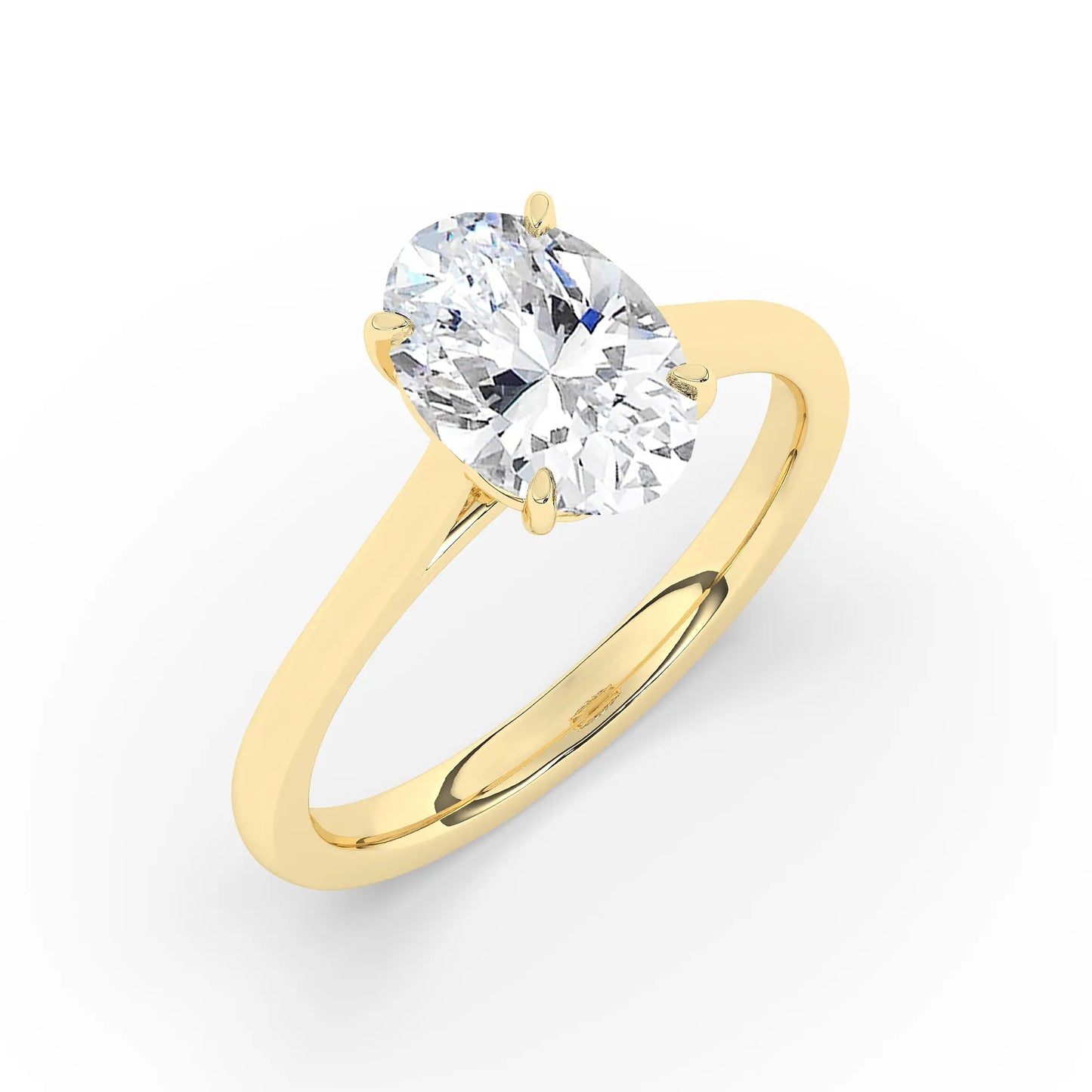 FR2963 Oval cut 0.50ct D VVS2 Yellow gold