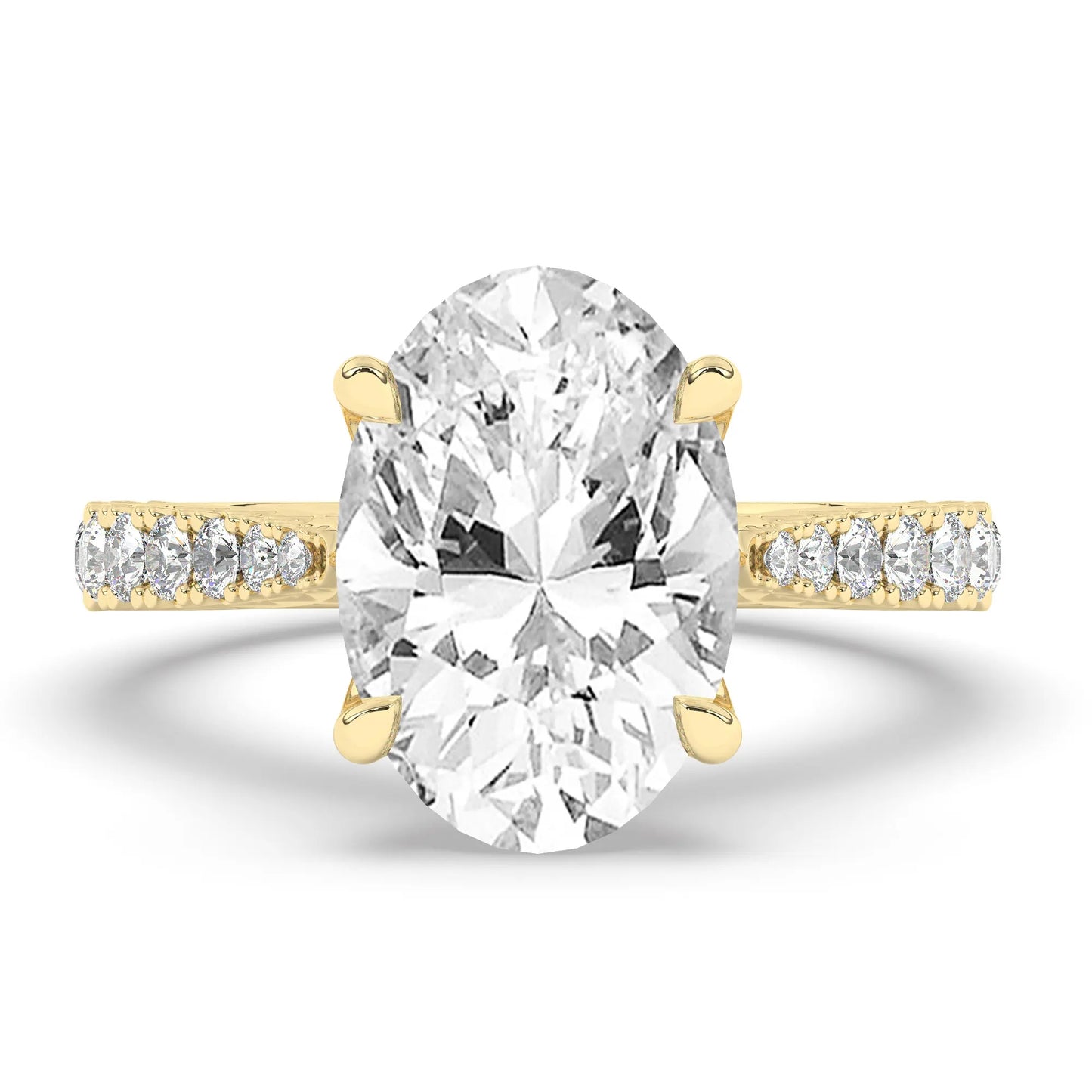 FR2976 Oval 0.50ct D VVS2 Yellow Gold