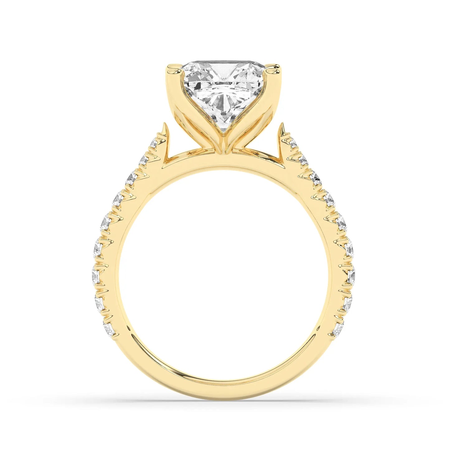 FR2976 Cushion brilliant 0.50ct D VVS2 Yellow Gold