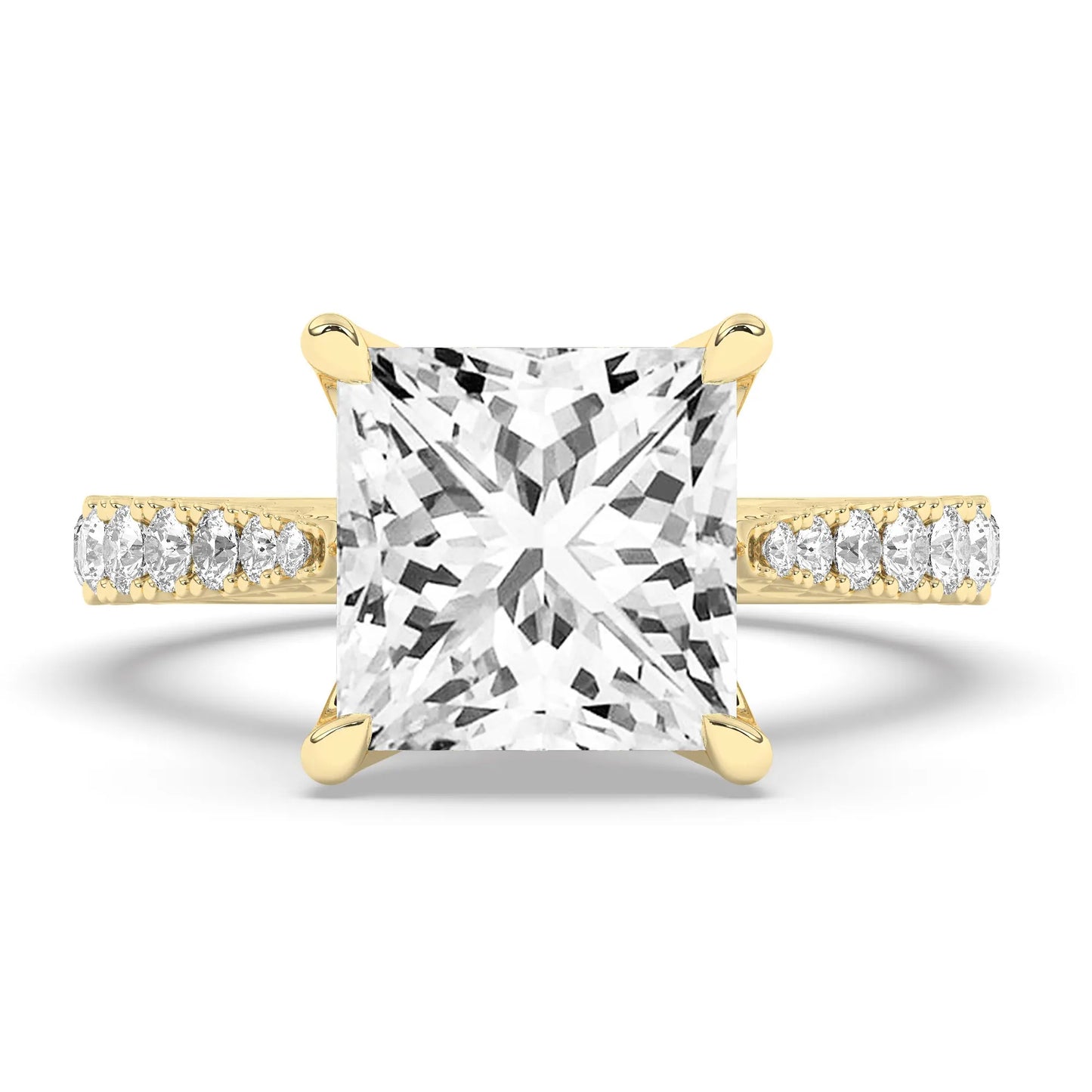 FR2976 Princess cut 0.50ct D VVS2 Yellow Gold