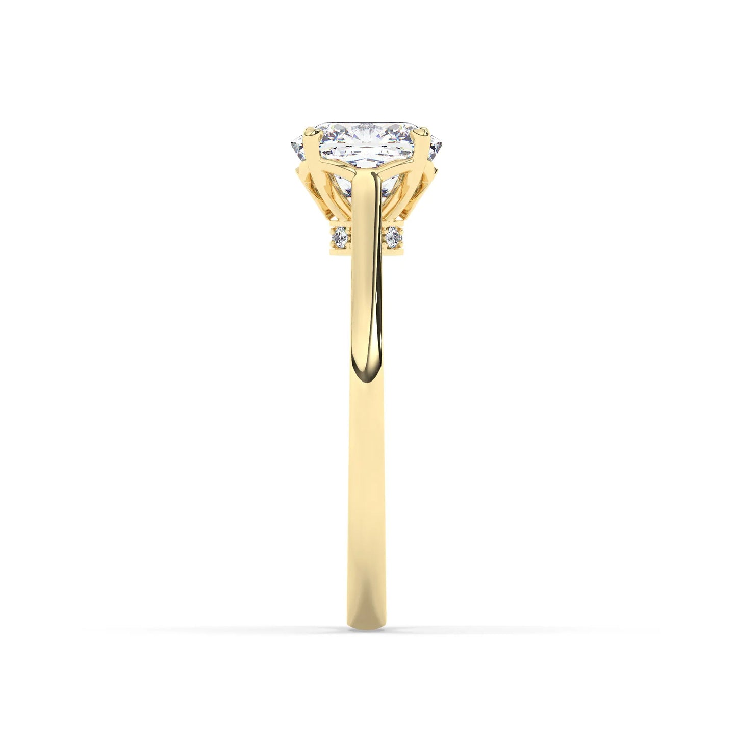 FR2963 Cushion Cut 0.50ct D VVS2 Yellow Gold