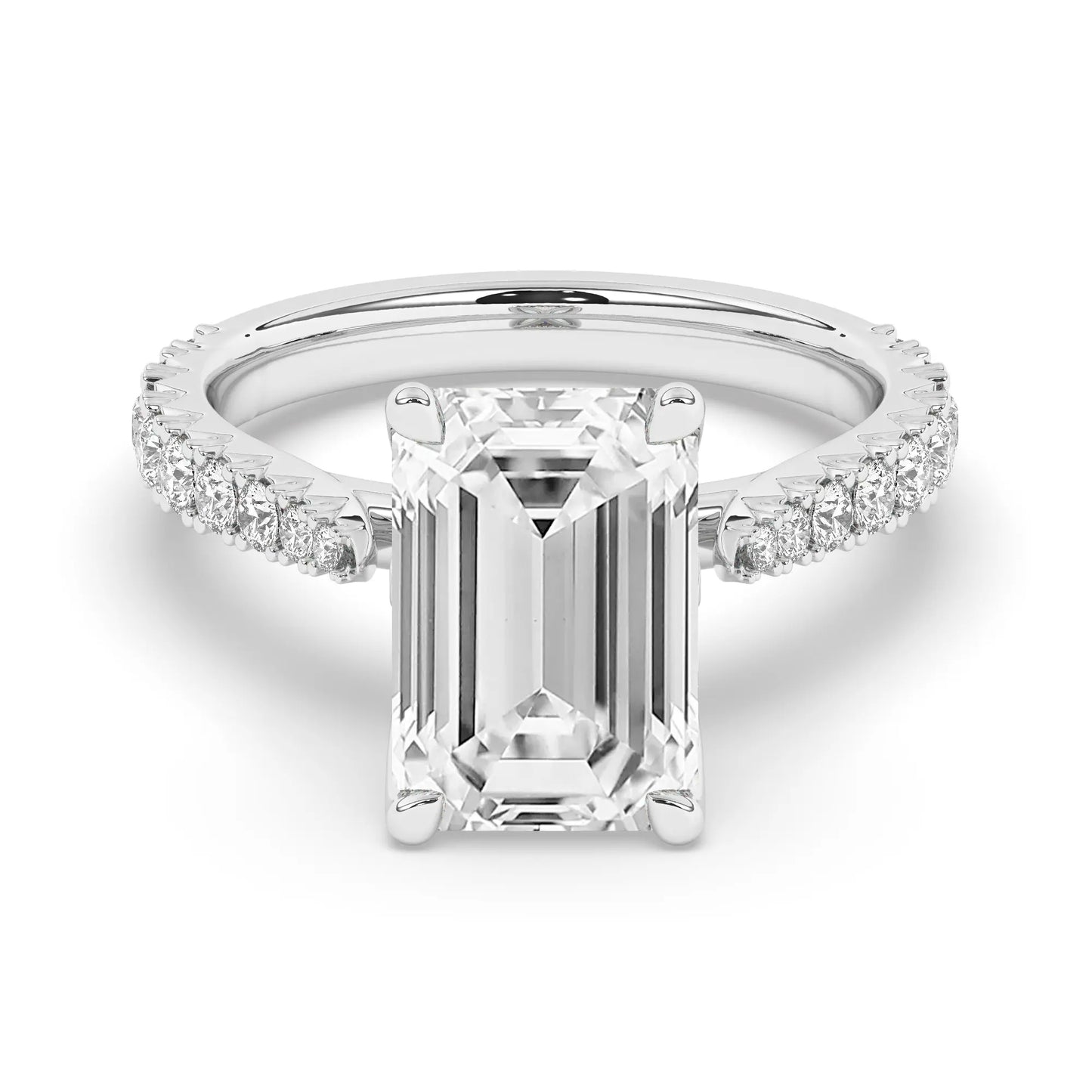 FR2976 Emerald cut 0.50ct D VVS2 White Gold