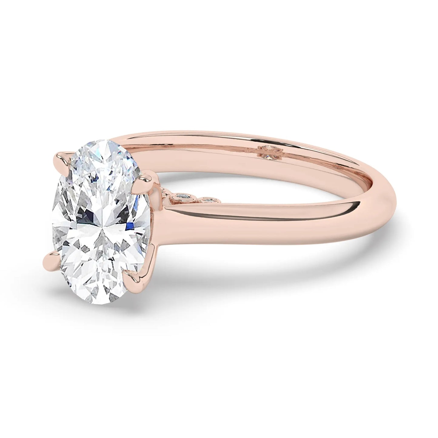 FR2962 Oval Cut 0.50ct D VVS2 Rose Gold