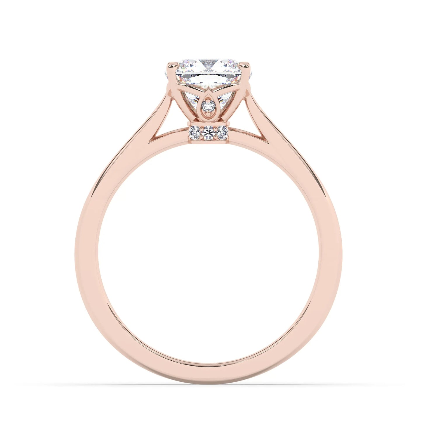 FR2963 Cushion Cut 0.50ct D VVS2 Rose Gold