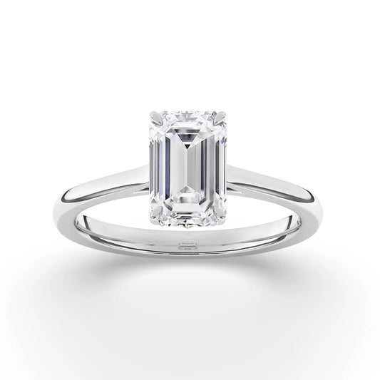 FR2963 Emerald Cut 0.50ct D VVS2 White Gold