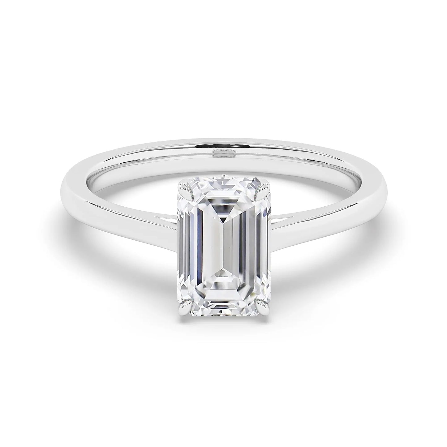 FR2963 Emerald Cut 0.50ct D VVS2 White Gold