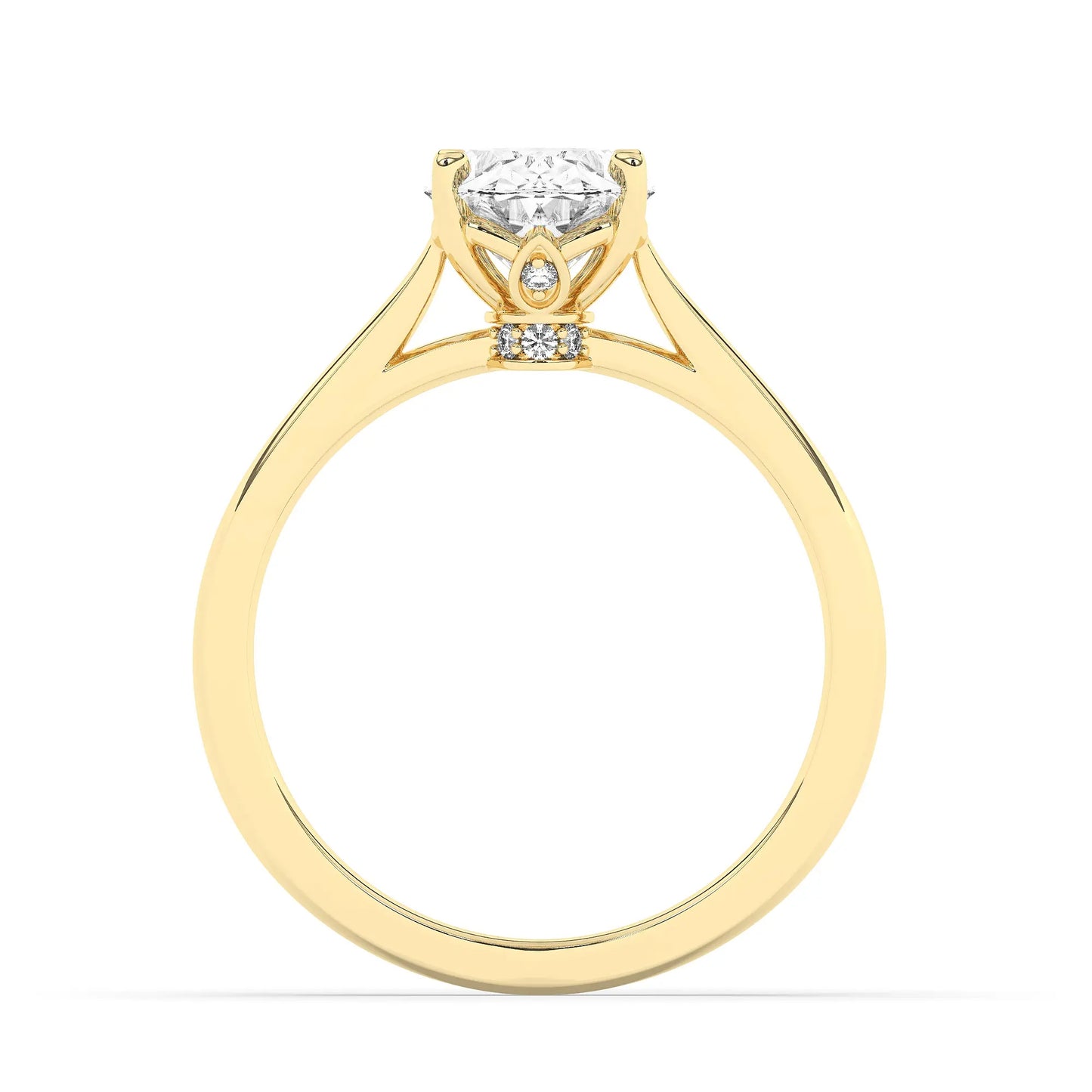 FR2963 Oval cut 0.50ct D VVS2 Yellow gold