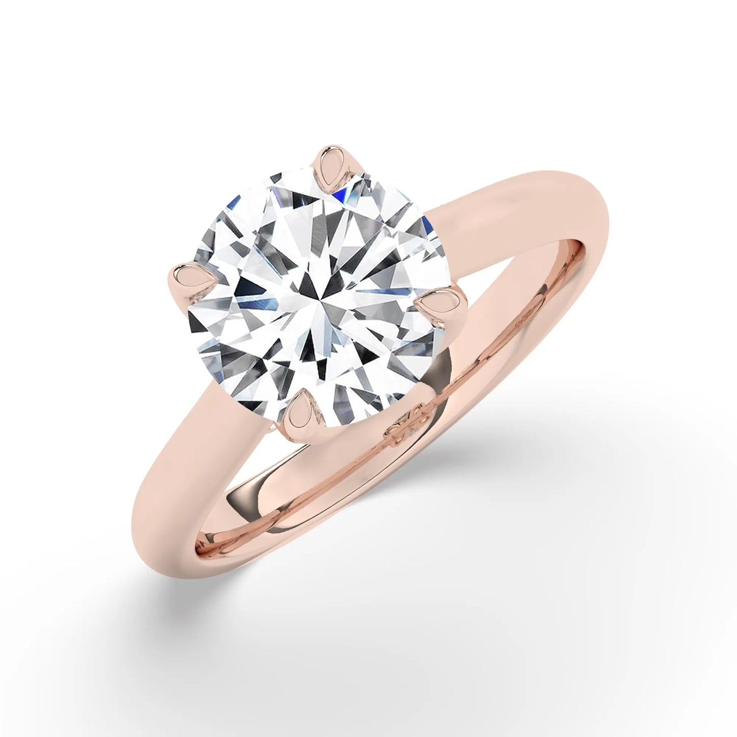 FR2962 Round Briliant 0.50ct D VVS2 Rose Gold