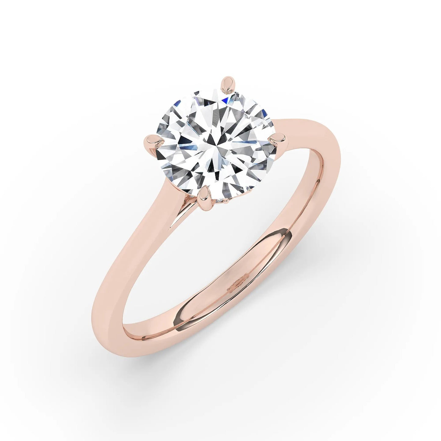 FR2963 Round Briliant 0.50ct D VVS2 Rose Gold