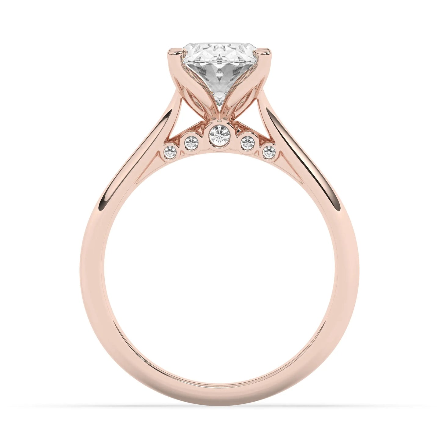 FR2962 Oval Cut 0.50ct D VVS2 Rose Gold