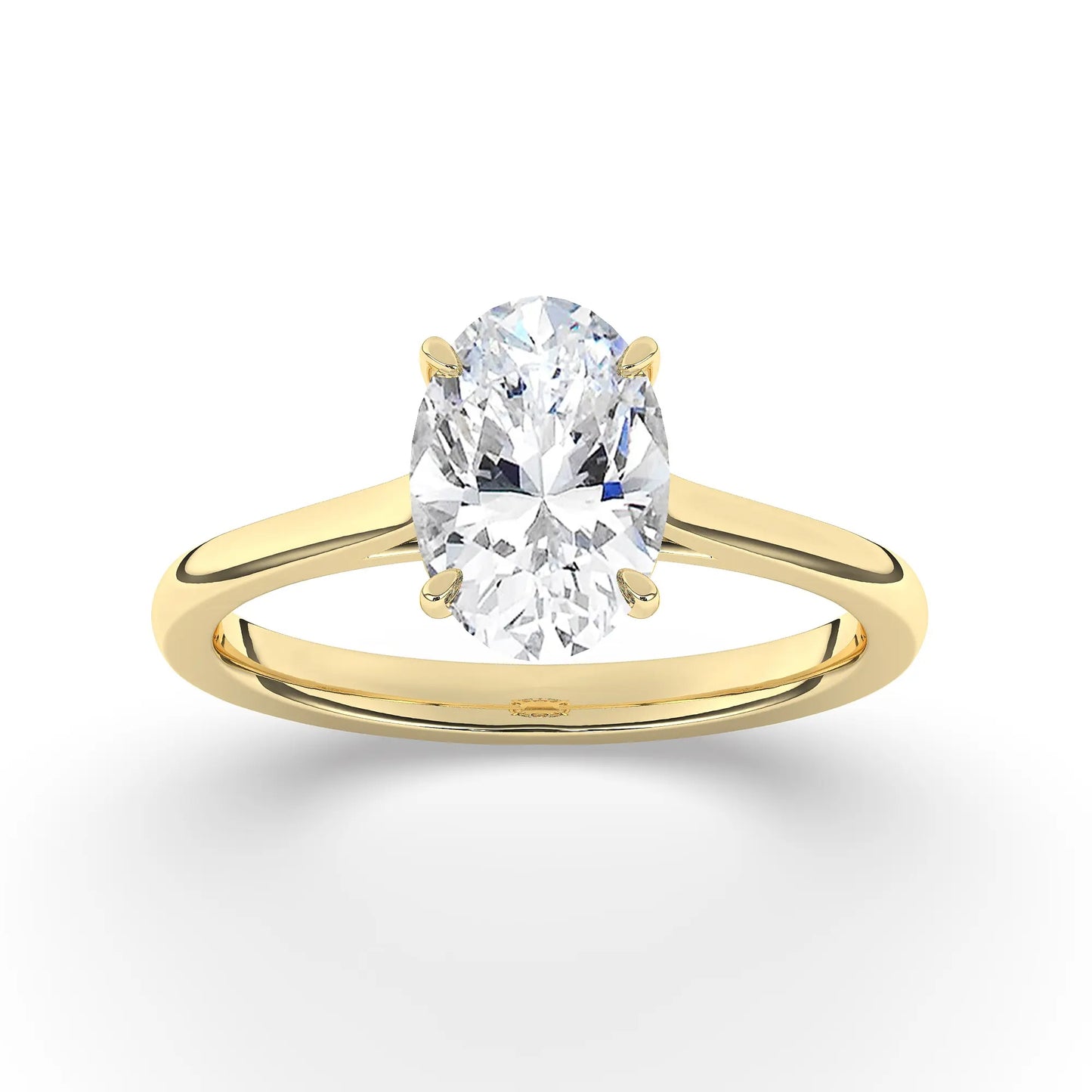 FR2963 Oval cut 0.50ct D VVS2 Yellow gold