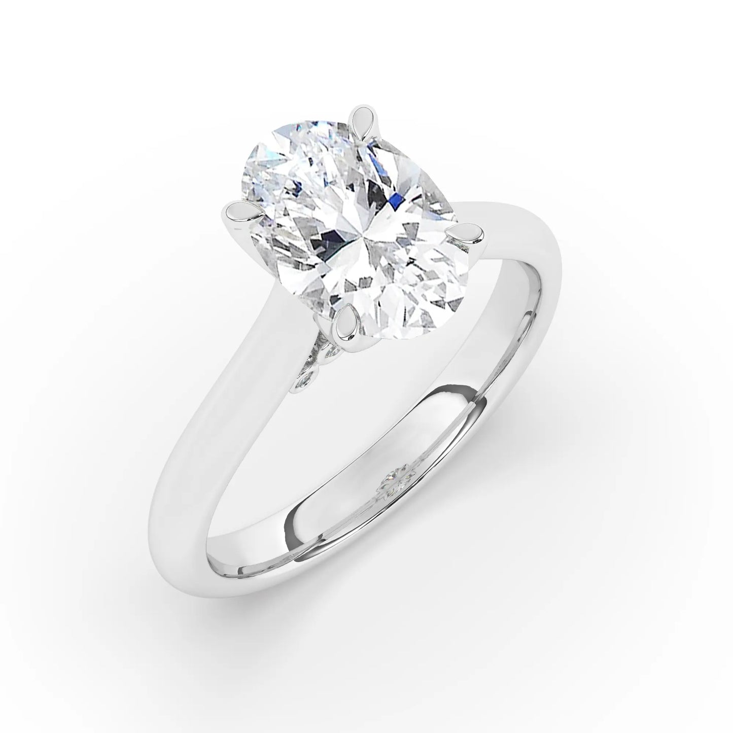 FR2962 Oval Cut 0.50ct D VVS2 White Gold