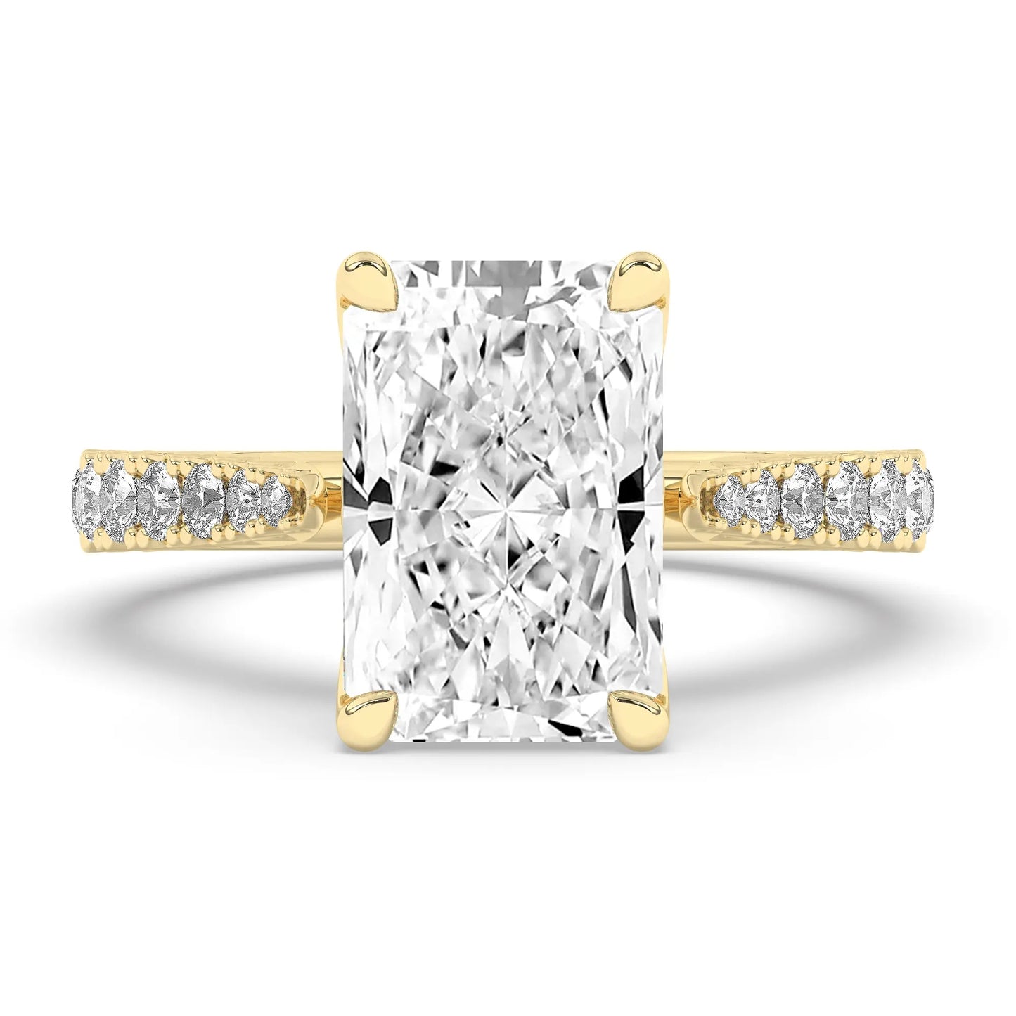 FR2976 Radiant cut 0.50ct D VVS2 Yellow Gold