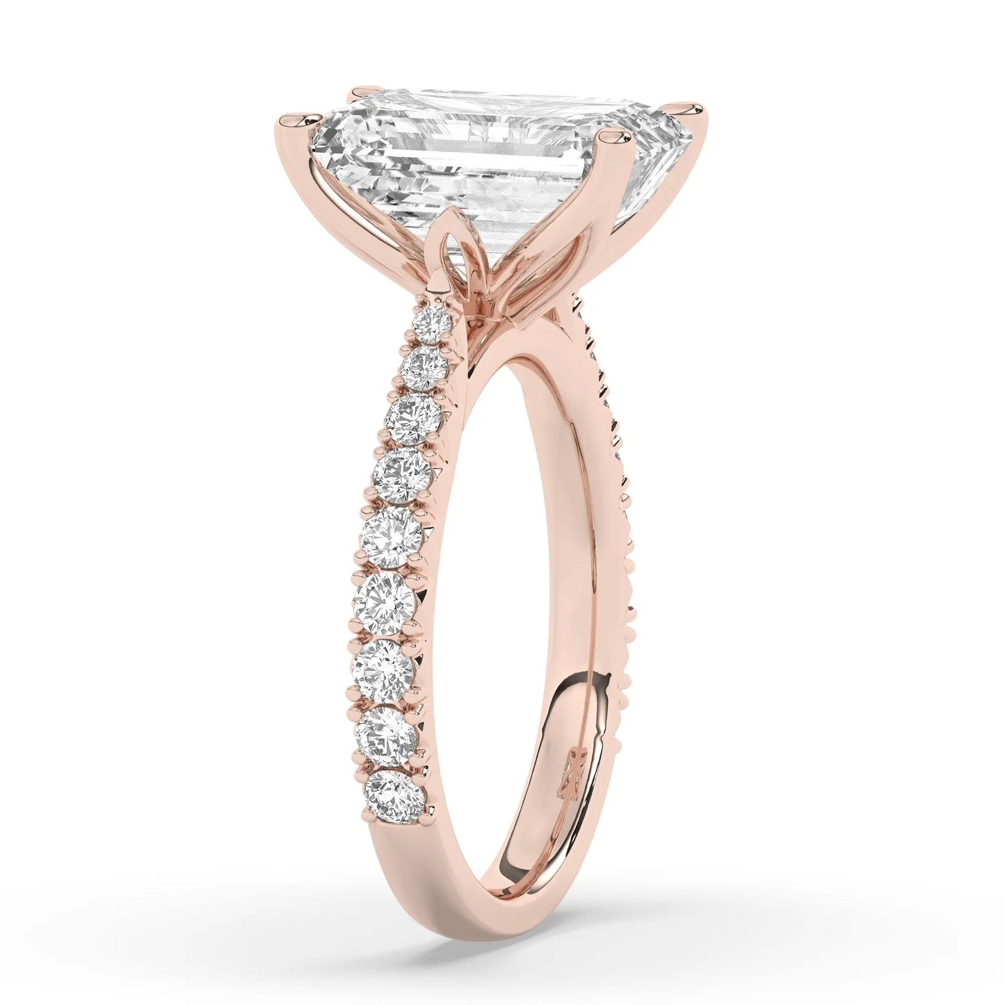 FR2976 Radiant cut 0.50ct D VVS2 Rose Gold