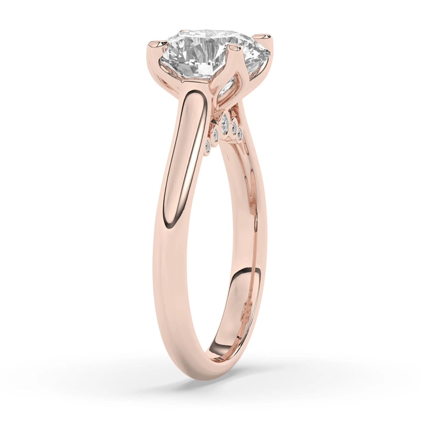 FR2962 Round Briliant 0.50ct D VVS2 Rose Gold