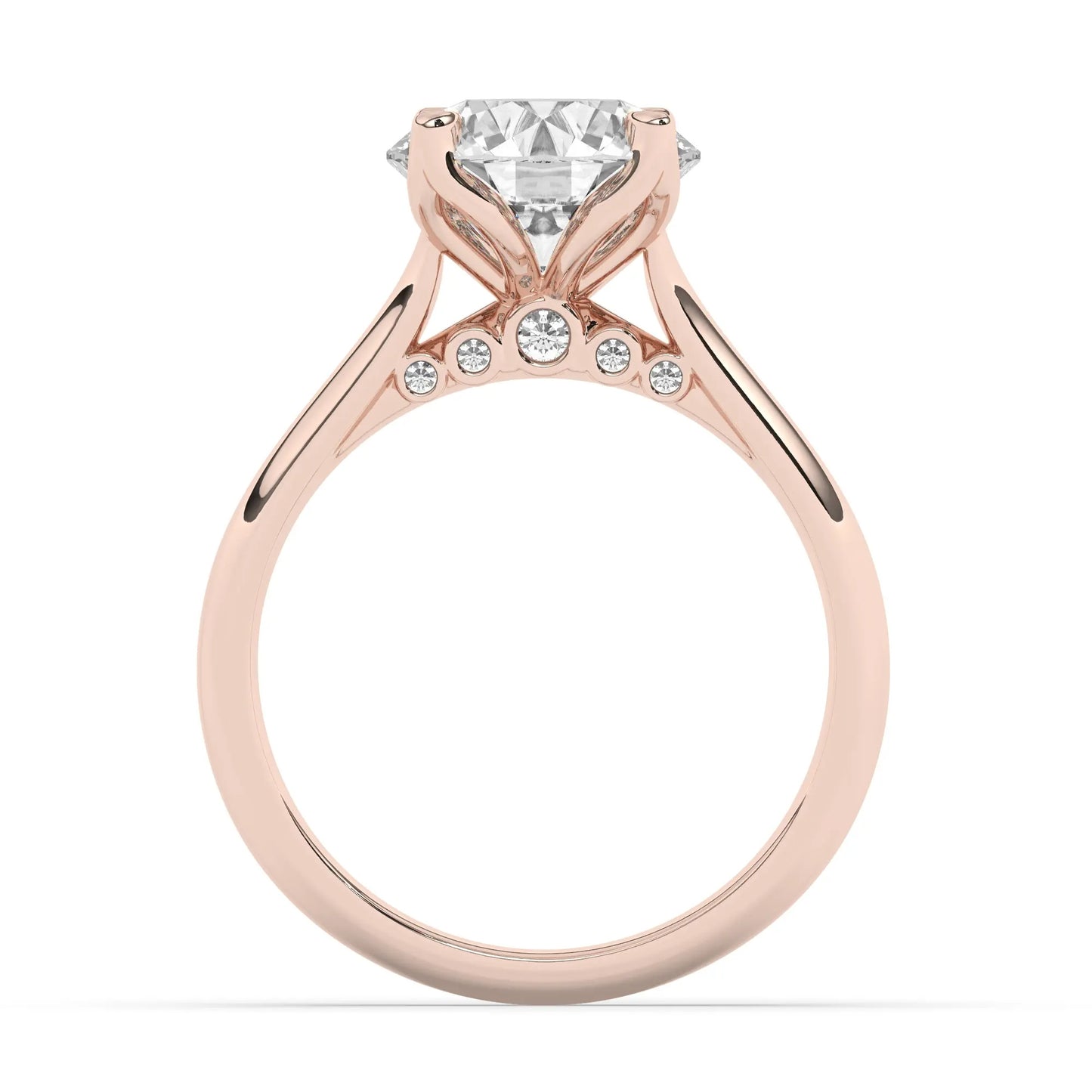 FR2962 Round Briliant 0.50ct D VVS2 Rose Gold