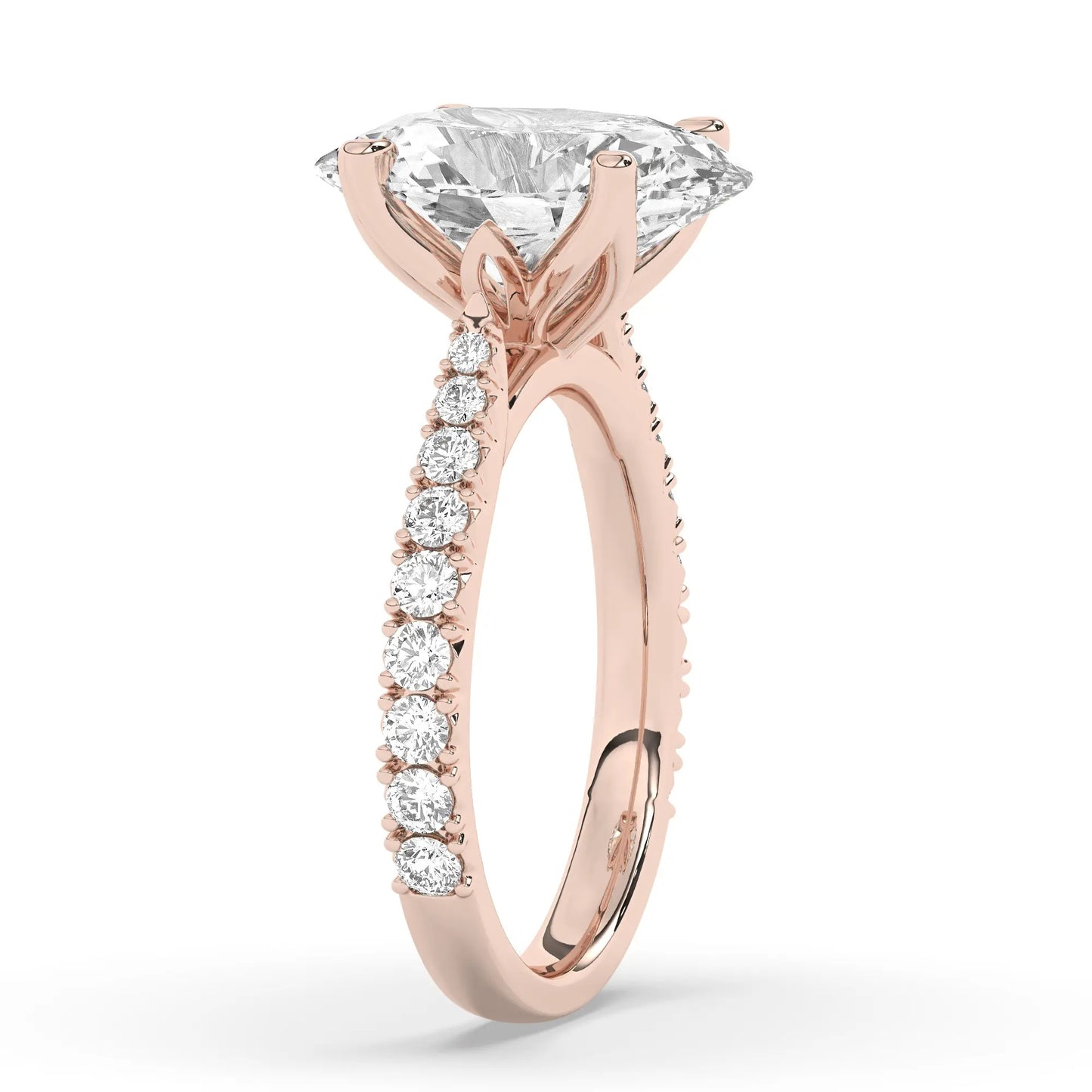 FR2976 Oval 0.50ct D VVS2 Rose Gold