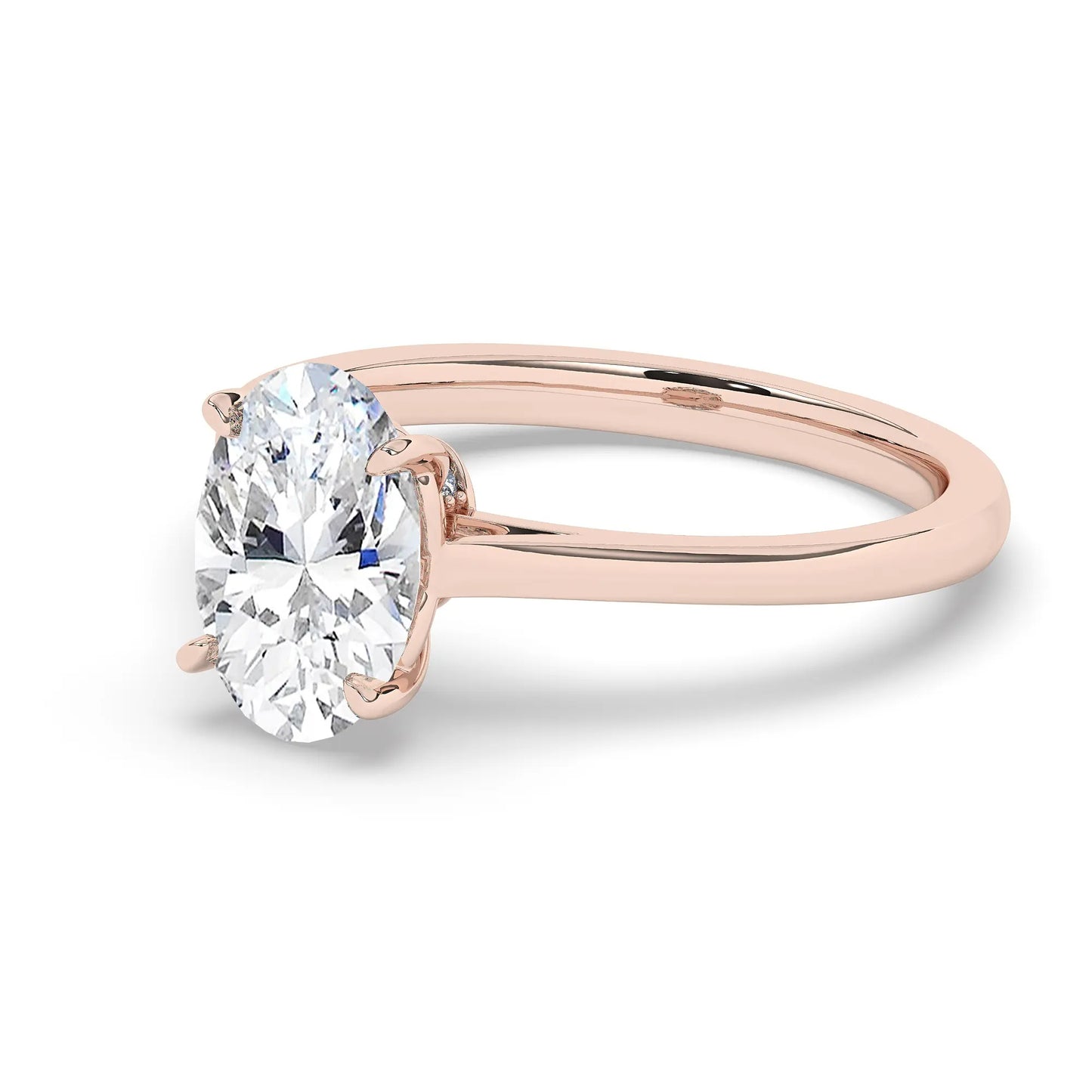 FR2963 Oval cut 0.50ct D VVS2 Rose Gold