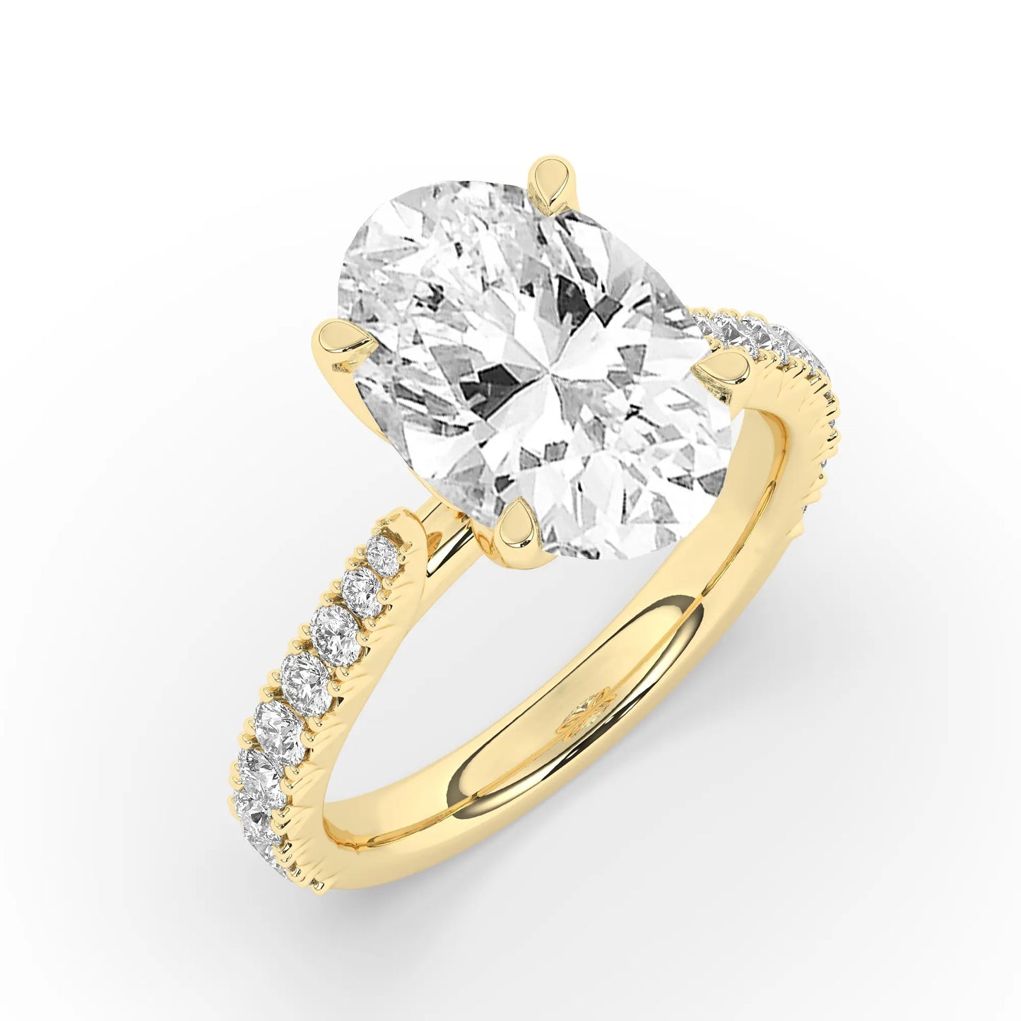 FR2976 Oval 0.50ct D VVS2 Yellow Gold