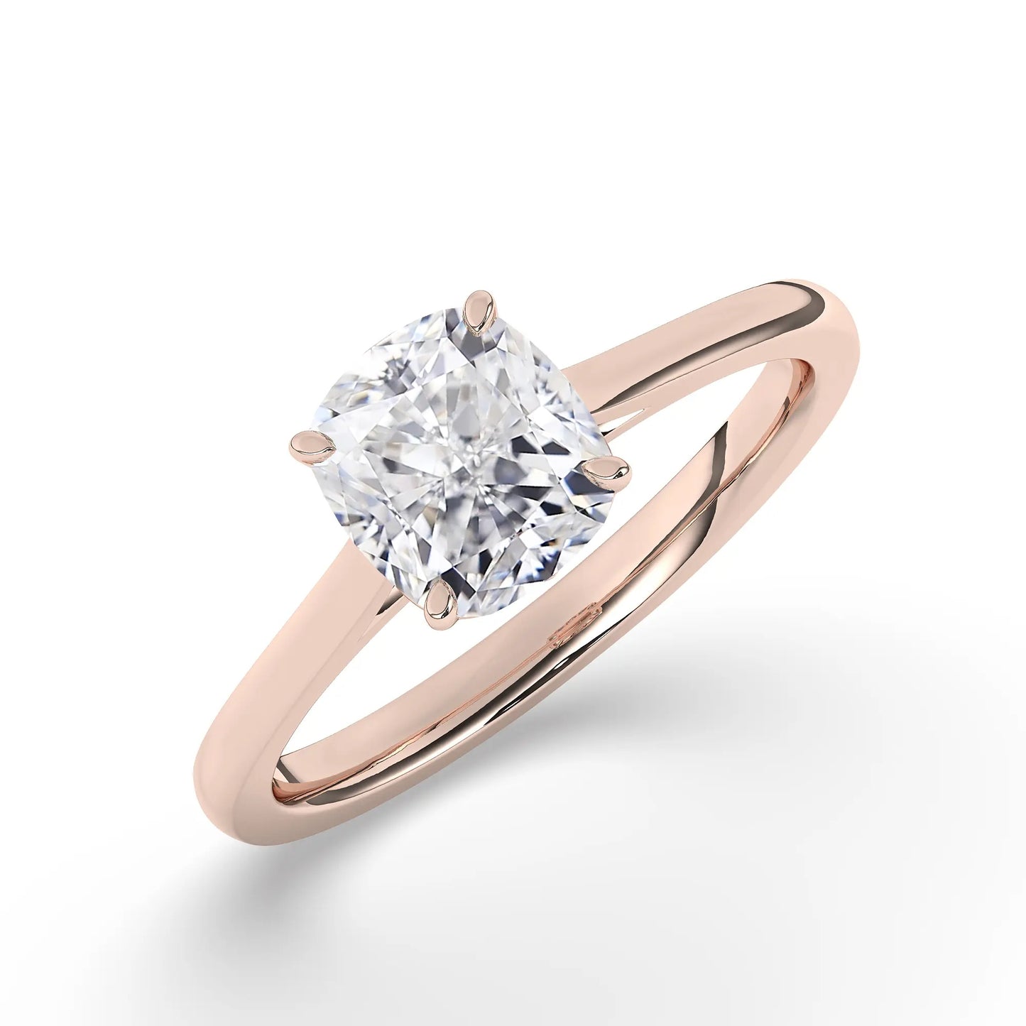 FR2963 Cushion Cut 0.50ct D VVS2 Rose Gold