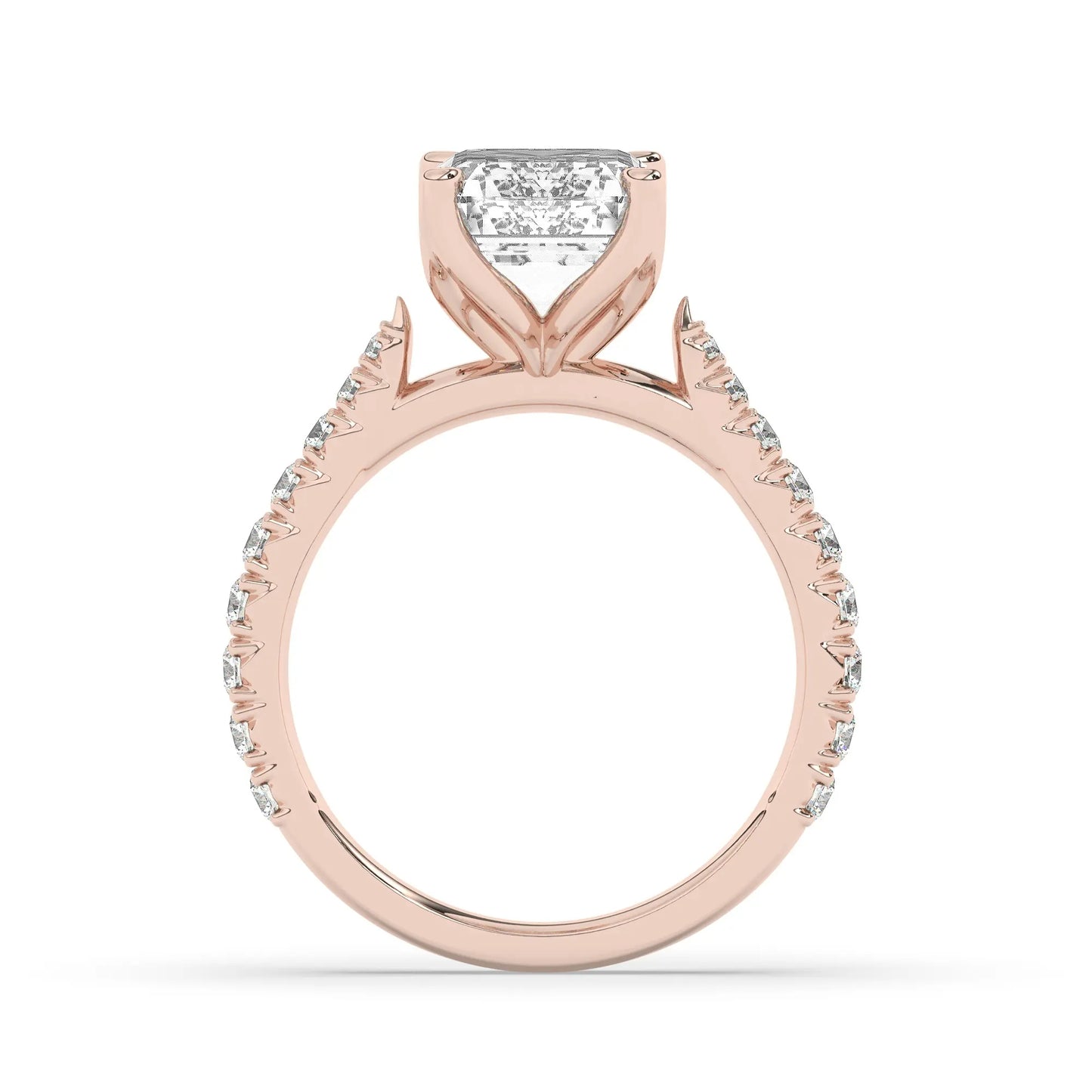 FR2976 Radiant cut 0.50ct D VVS2 Rose Gold