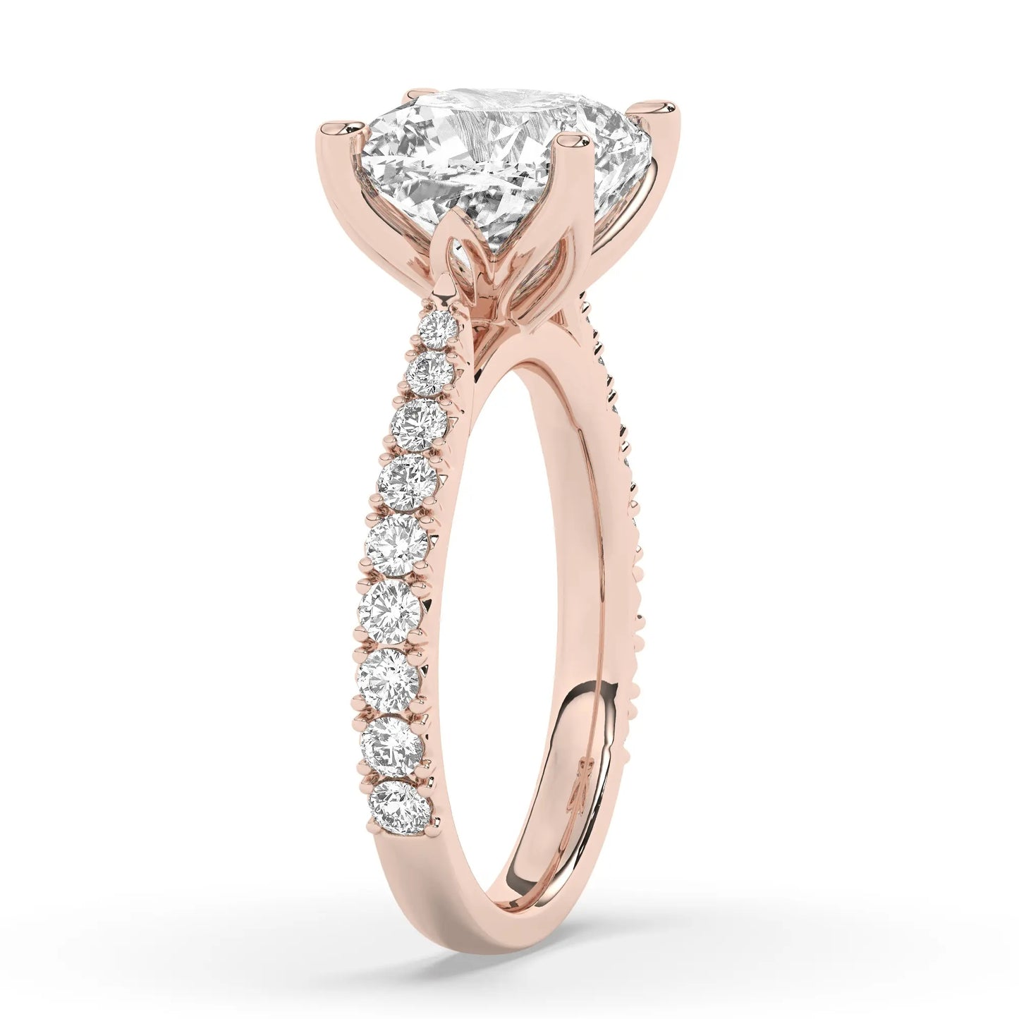 FR2976 Cushion brilliant 0.50ct D VVS2 Rose Gold