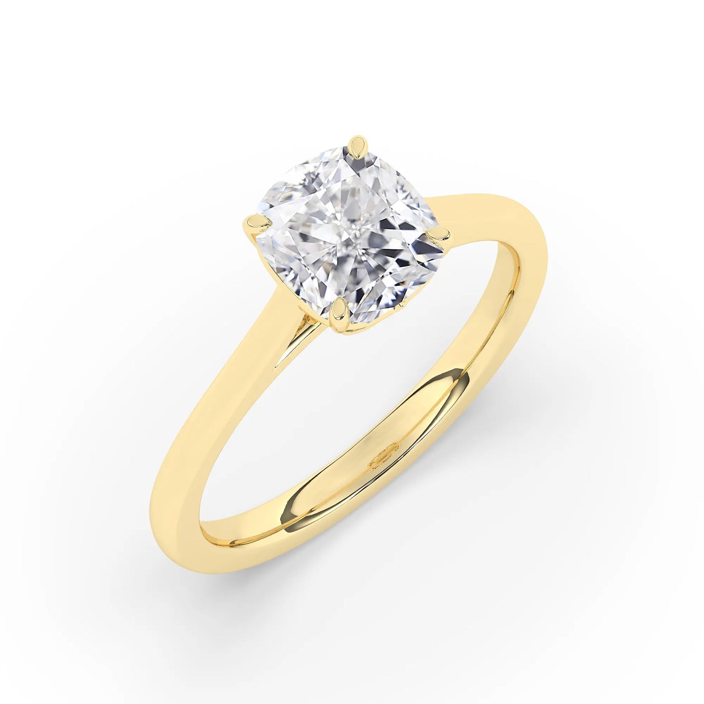 FR2963 Cushion Cut 0.50ct D VVS2 Yellow Gold