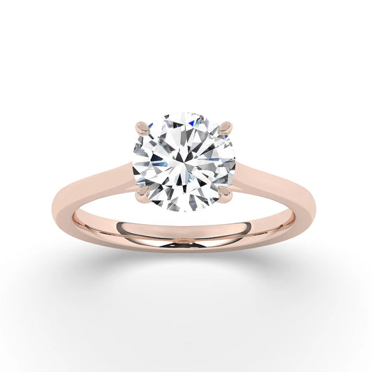 FR2963 Round Briliant 0.50ct D VVS2 Rose Gold