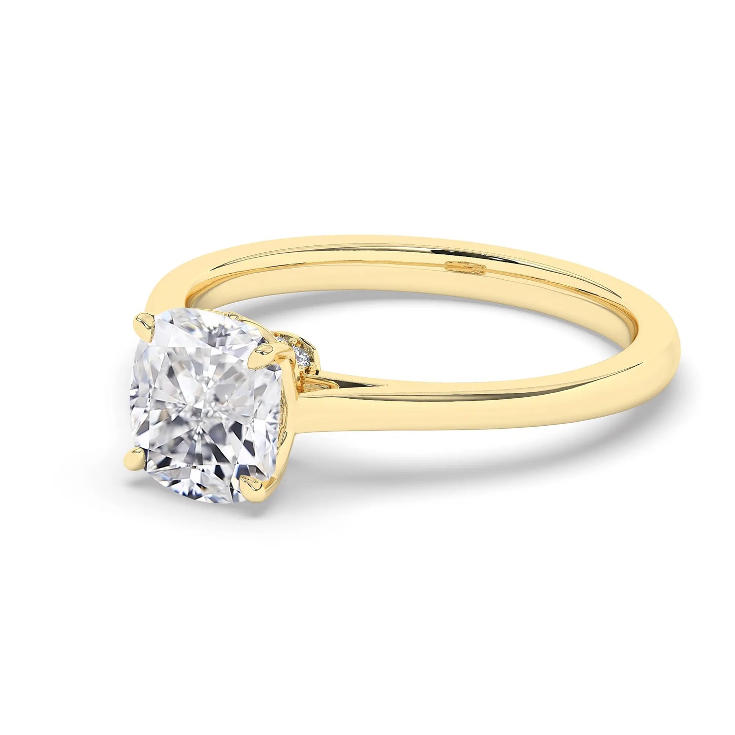 FR2963 Cushion Cut 0.50ct D VVS2 Yellow Gold