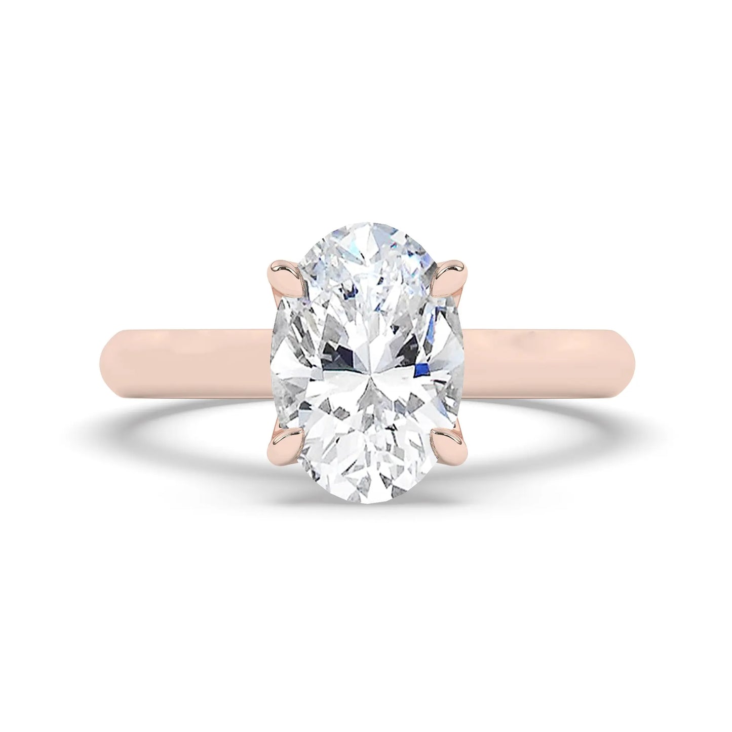 FR2962 Oval Cut 0.50ct D VVS2 Rose Gold