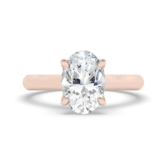 FR2962 Oval Cut 0.50ct D VVS2 Rose Gold