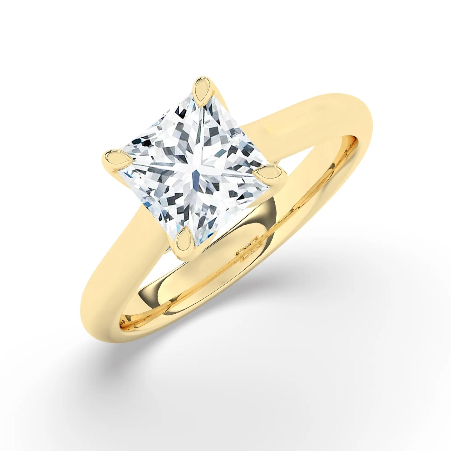 FR2962 Princess 0.50ct D VVS2 Yellow Gold