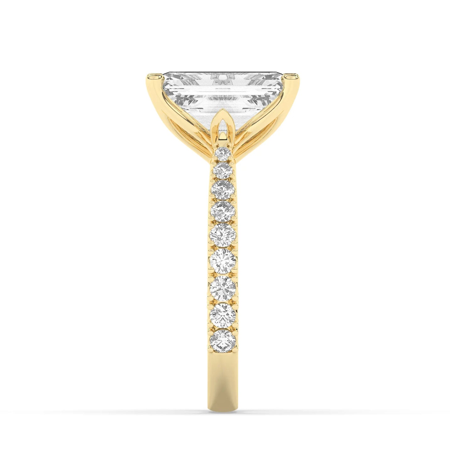 FR2976 Radiant cut 0.50ct D VVS2 Yellow Gold