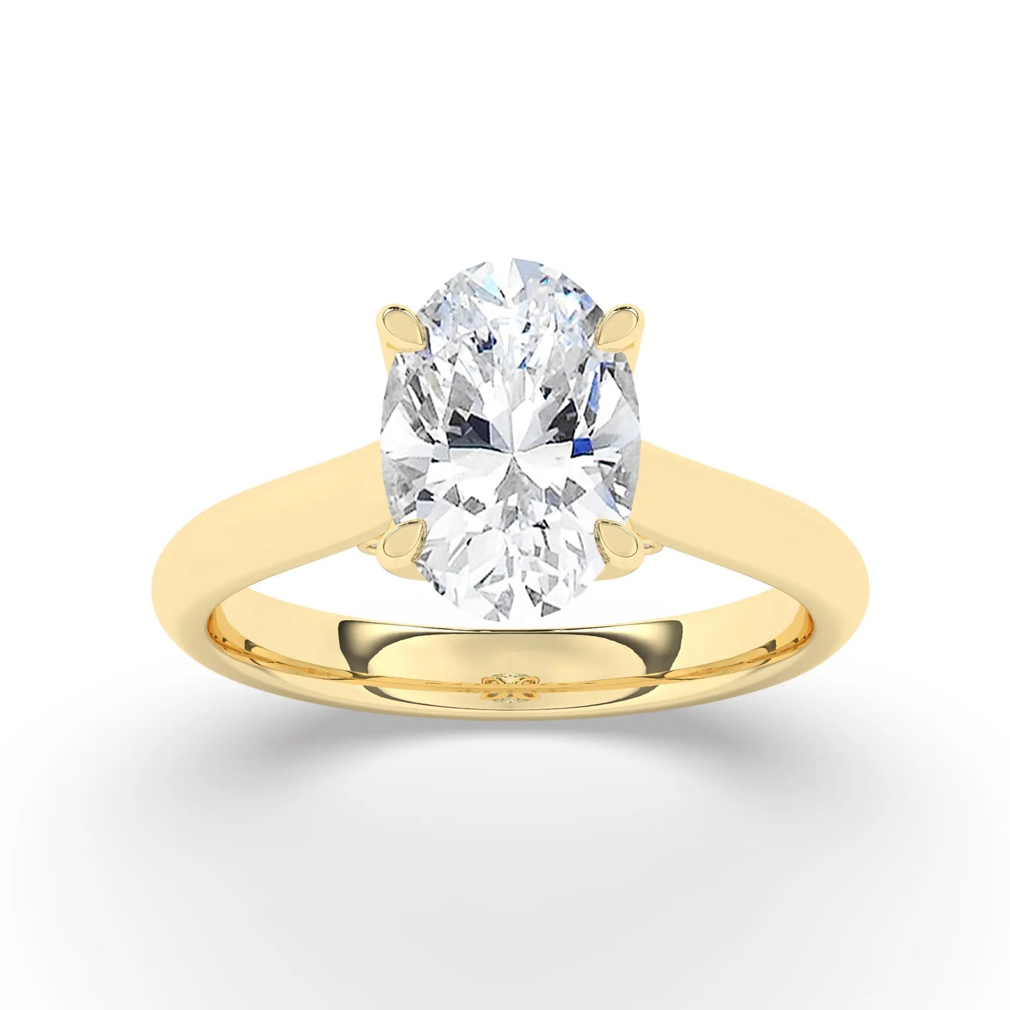 FR2962 Oval Cut 0.50ct D VVS2 Yellow Gold