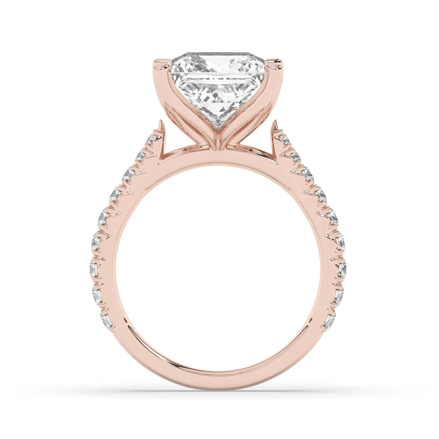 FR2976 Princess cut 0.50ct D VVS2 Rose Gold