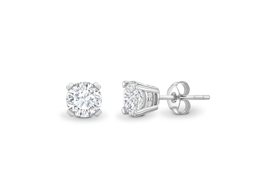 Boucles D'oreilles Puces Rondes Diamant 0,40ct H SI1 LVNEX4498