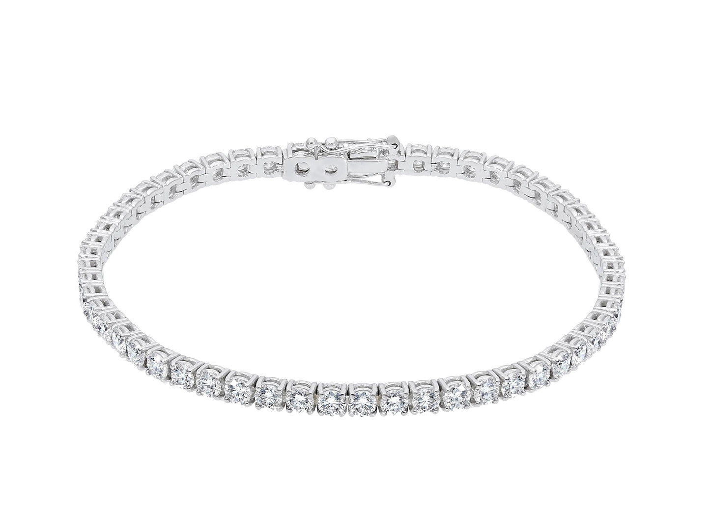 Bracelet Tennis or blanc 4,73 ct G SI Brilliants 17,5 cm BBE0908CB1