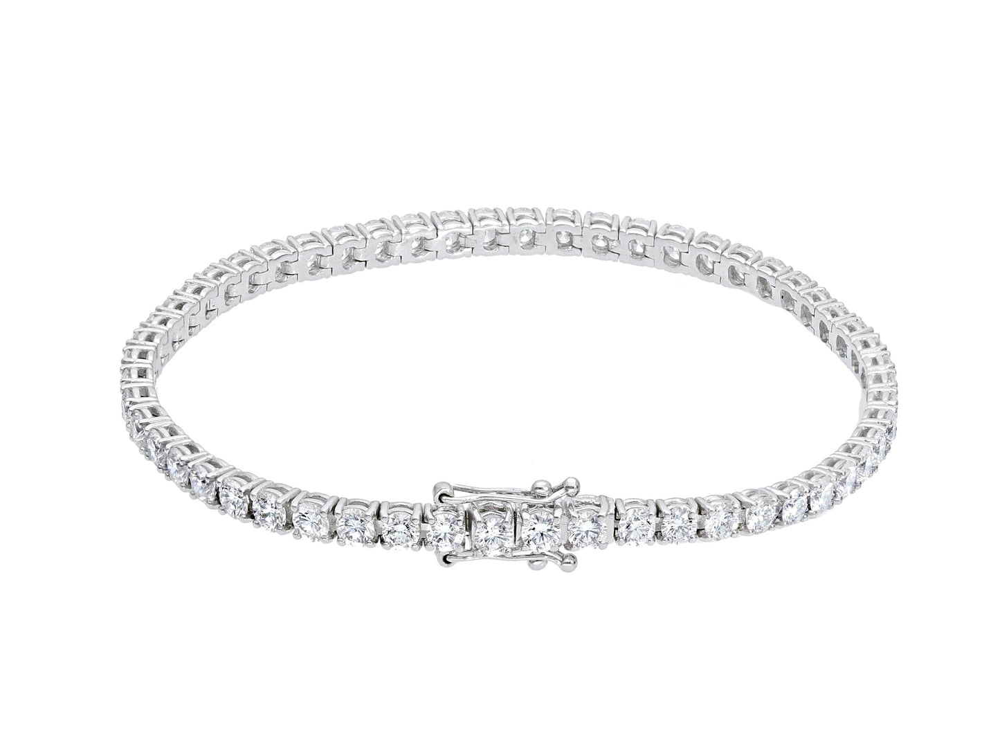 Bracelet Tennis or blanc 2,5 ct G SI Brilliants 17,5 cm BBE0903CB1