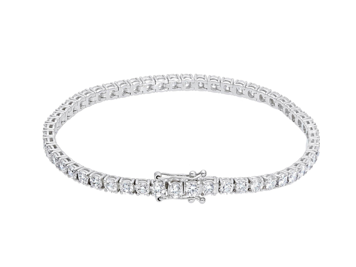 Bracelet Tennis or blanc 4,73 ct G SI Brilliants 17,5 cm BBE0908CB1